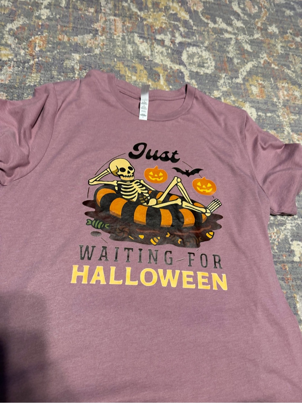 Bella Canvas Mauve "Just Waiting for Halloween" Short Sleeve Tee
